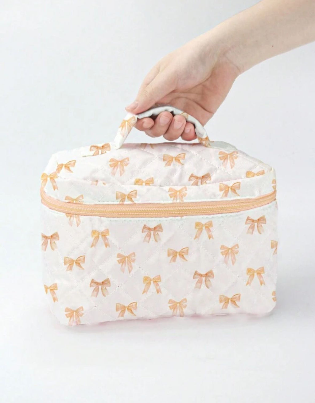 Yellow Bow Makeup Bag